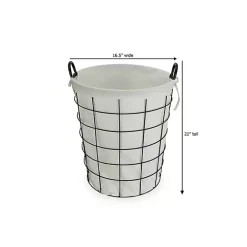 Lined Wire Basket with Handles