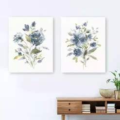 Linen Botanical Navy 2-pc. Canvas Art Prints