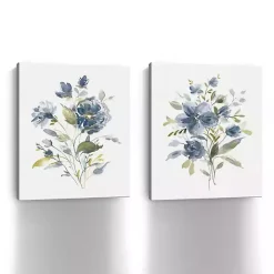 Linen Botanical Navy 2-pc. Canvas Art Prints