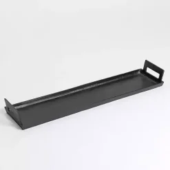 Long Black Metal Tray with Handles