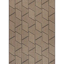Lori Dark Gray Modern Geometric Outdoor Rug, 8x10