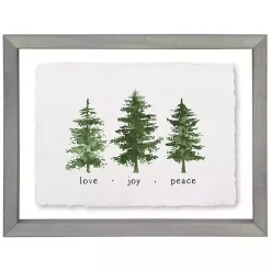 Love Joy Peace Trees Wall Plaque