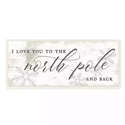 Love You to the North Pole Wood Wall Plaque