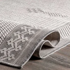 Lowden Gray Tribal Outdoor Rug, 5x8