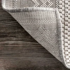 Lowden Gray Tribal Outdoor Rug, 5x8