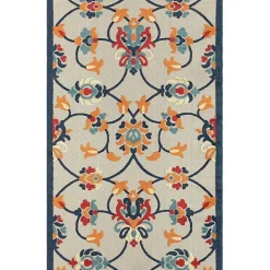 Lyla Multi Floral Damask Indoor/Outdoor Rug, 5x8