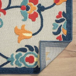 Lyla Multi Floral Damask Indoor/Outdoor Rug, 5x8