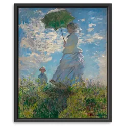 Madame Monet and Her Son Framed Canvas Art Print