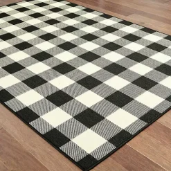 Madura Buffalo Check Outdoor Area Rug, 8x13