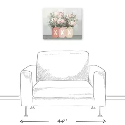Mason Jars Easter Bouquet Canvas Art Print
