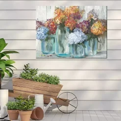 Mason Jars Outdoor Canvas Art Print