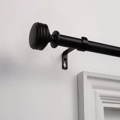 Matte Black Duke Curtain Rod, 120 in.