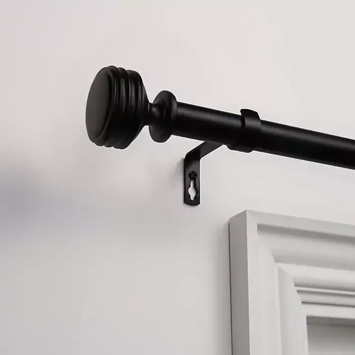 Matte Black Duke Curtain Rod, 120 in.