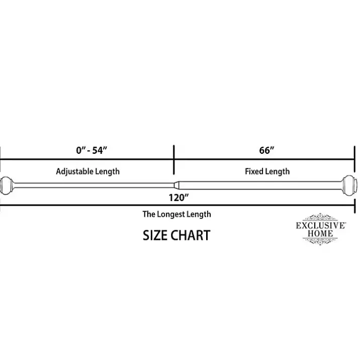 Matte Black Duke Curtain Rod, 120 in.