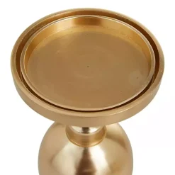 Matte Gold Metal 3-pc. Pillar Candle Holder Set