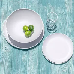 Matte White Melamine Coupe Serving Platter