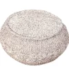 Melange Cable Knit Pouf