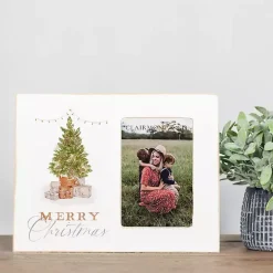 Merry Christmas Cottage Tree Picture Frame, 4x6