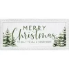 Merry Christmas Evergreen Beaded Frame Wall Plaque