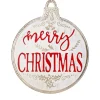 Merry Christmas Metal Ornament Wall Plaque