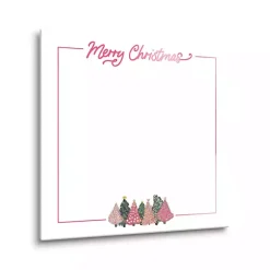 Merry Christmas Pink Trees Dry Erase Board