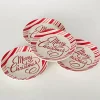 Merry Christmas Script Snack Plates, Set of 2
