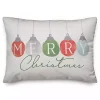 Merry Christmas Watercolor Ornaments Pillow