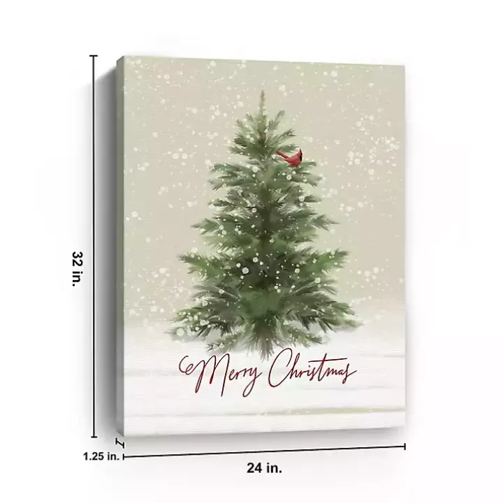 Merry Christmas Woodland Canvas Print, 24x32 in.