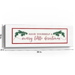 Merry Little Christmas Pine Canvas Print