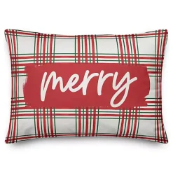 Merry Plaid Lumbar Pillow