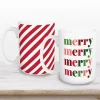 Merry Stripes Mugs, Set of 2