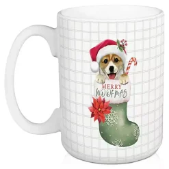 Merry Woofmas Puppy Stocking Mugs, Set of 2