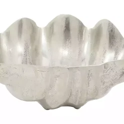 Metallic Silver Shell Bowl