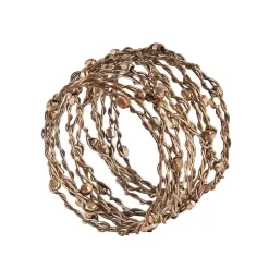 Metallic Silver Wire Napkin Rings, Set of 4