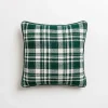 Mini Green and White Plaid Christmas Pillow