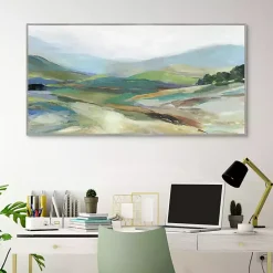 Misty Landscape Framed Canvas Art Print