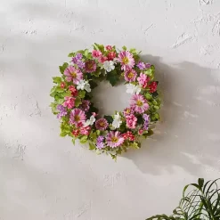 Mixed Floral Ivy Wreath
