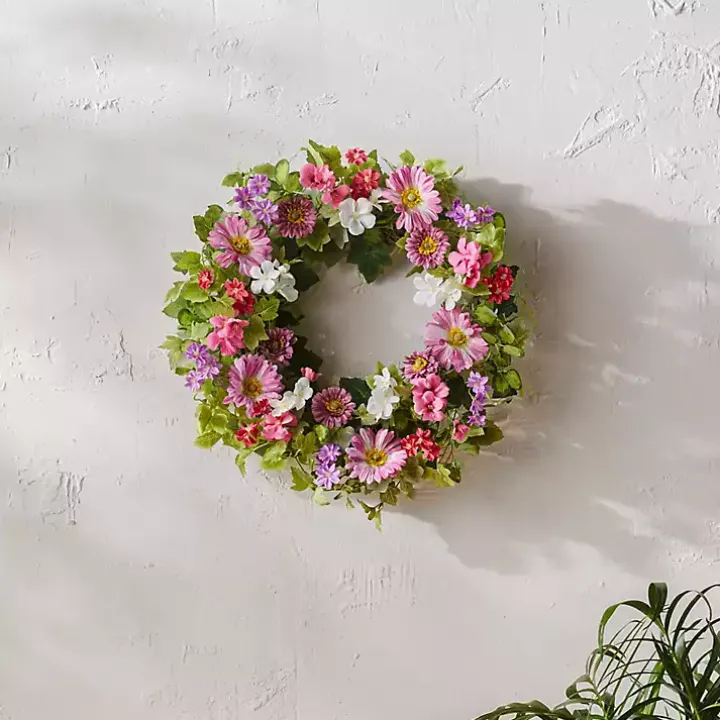 Mixed Floral Ivy Wreath
