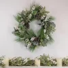 Mixed Foliage and White Berry Wreath