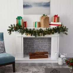 Mixed Pine Clear LED Lighted Garland