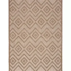 Mocha Diamond Outdoor Area Rug, 6x9