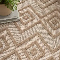 Mocha Diamond Outdoor Area Rug, 6x9