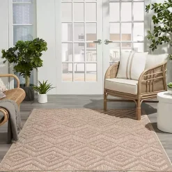 Mocha Diamond Outdoor Area Rug, 6x9