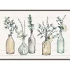 Modern Farmhouse Floral Framed Canvas Art Print