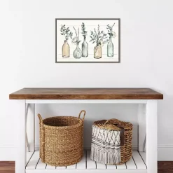 Modern Farmhouse Floral Framed Canvas Art Print