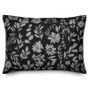 Monochrome Florals Indoor/Outdoor Lumbar Pillow