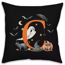 Monogram C Halloween Indoor/Outdoor Pillow