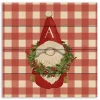 Monogram Christmas Gnome Personalized Wall Plaque