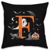 Monogram F Halloween Indoor/Outdoor Pillow