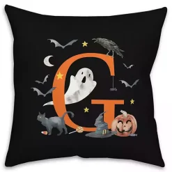 Monogram G Halloween Indoor/Outdoor Pillow